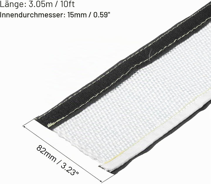 QUARKZMAN 1.5mm Dicke Aluminiumfolie Hitzeschutzschlauch 15mm Innendurchmesser Hitzeschutz Aluminium