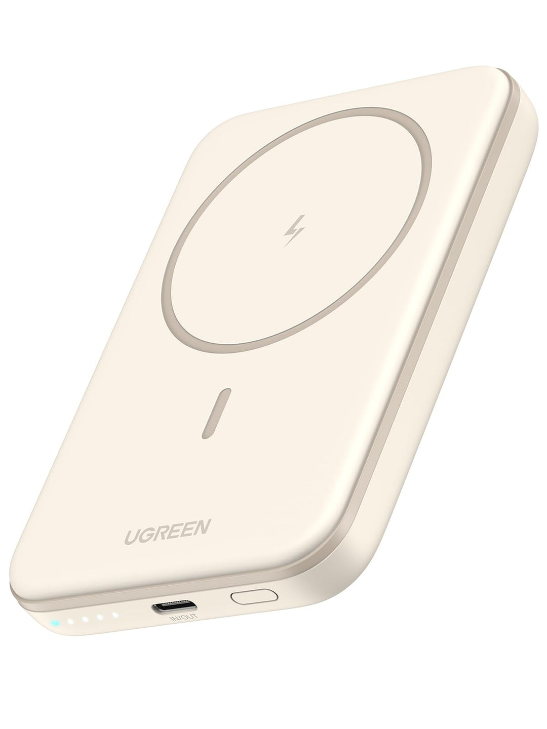 UGREEN Nexode Wireless Powerbank 5000mAh Magnetische Power Bank mit USB-C Schnellladefunktion, Kabel