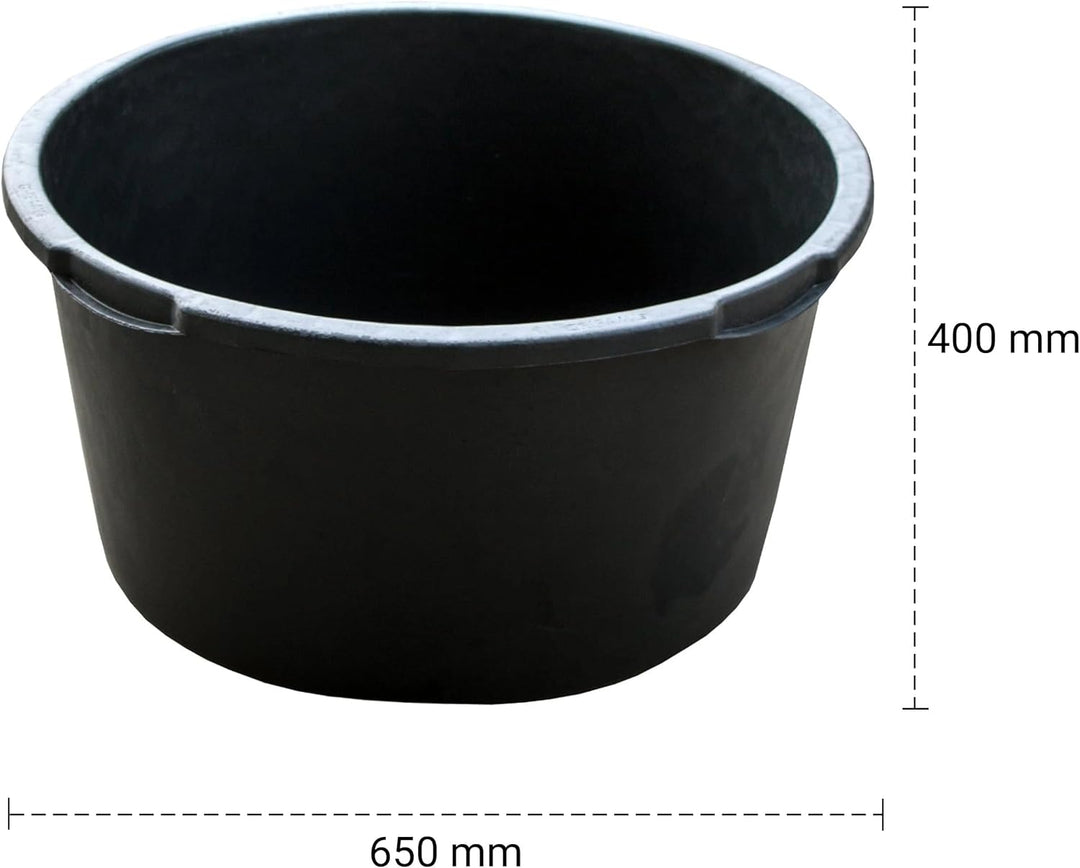 Set: PE Becken / Rundbecken + Abdeckgitter D=66cm, H=35cm, 90L für Wasserspiele u. Brunnen INTERGARD