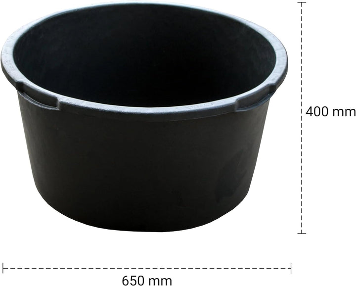 Set: PE Becken / Rundbecken + Abdeckgitter D=66cm, H=35cm, 90L für Wasserspiele u. Brunnen INTERGARD