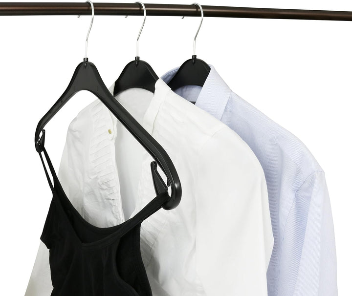 Kleiderbügel 50 Stück aus Kunststoff für Hemden/Blusen/Shirts, platzsparend, EXTRA BREIT NA 47, 360°