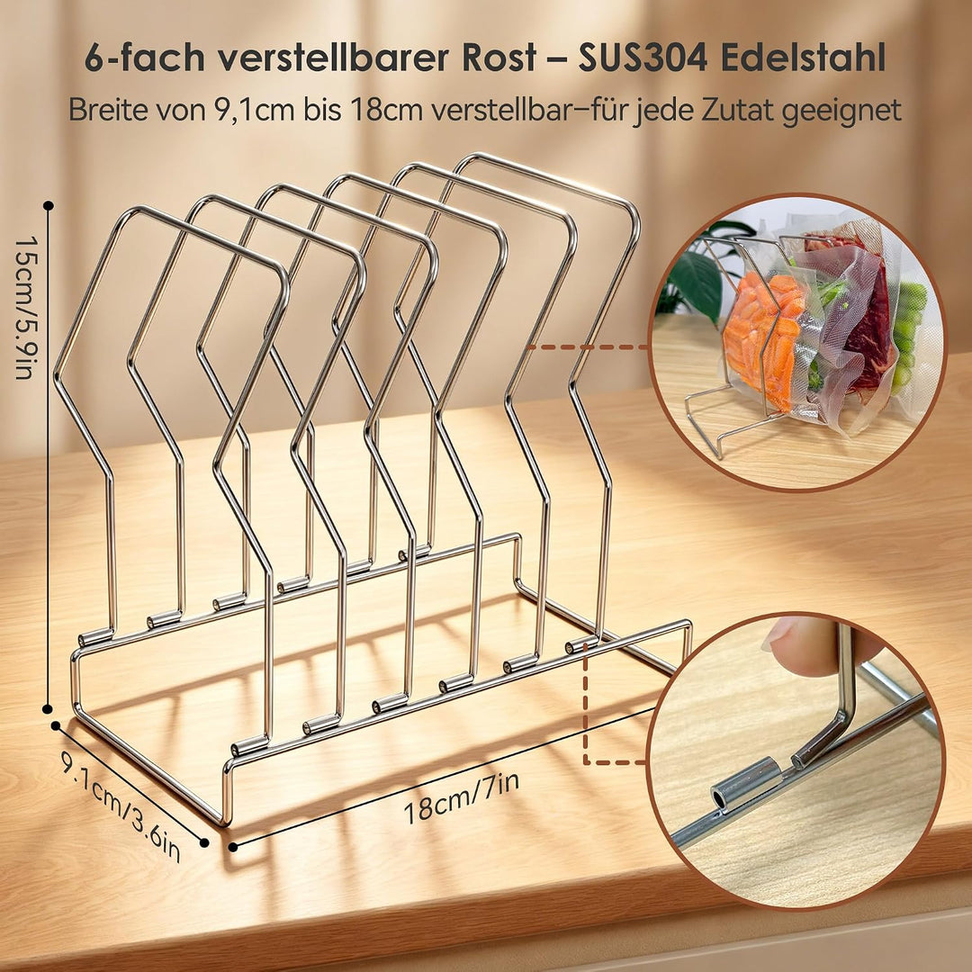 KitchenBoss Sous Vide Behälter mit Deckel, Edelstahl Rost, Isolierhülle 11L