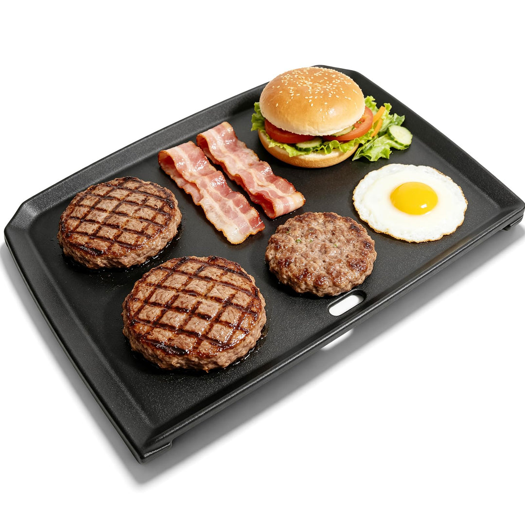 38,6 x 24 cm Gusseisen Grillplatte für Weber Pulse 2000 Elektrogrill, Grillpfanne Plancha Ersatz für