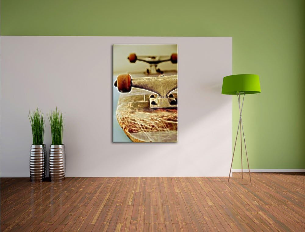 Pixxprint Skateboard als Leinwandbild/Grösse: 100x70 cm/Wandbild/Kunstdruck/fertig bespannt, 100x70