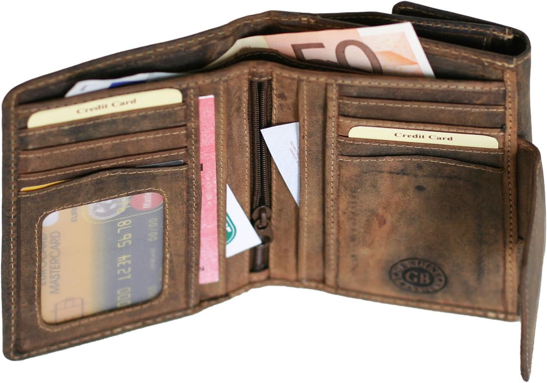 Greenburry 1790-25 VINTAGE Leder Brieftasche Grosse Geldbörse
