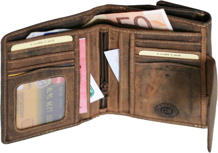 Greenburry 1790-25 VINTAGE Leder Brieftasche Grosse Geldbörse