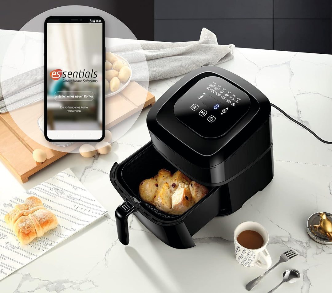 Smarte WLAN Heissluftfritteuse mit 5,5 Litern Füllvolumen – Smart Fryer mit automatischer Temperatur