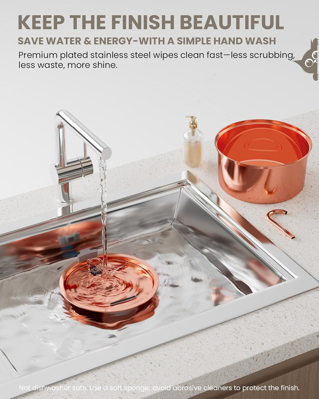 Tomxcute Katzenbrunnen Edelstahl Trinkbrunnen für Katze - 108oz/3.2L Ultra leise Wasserbrunnen für K