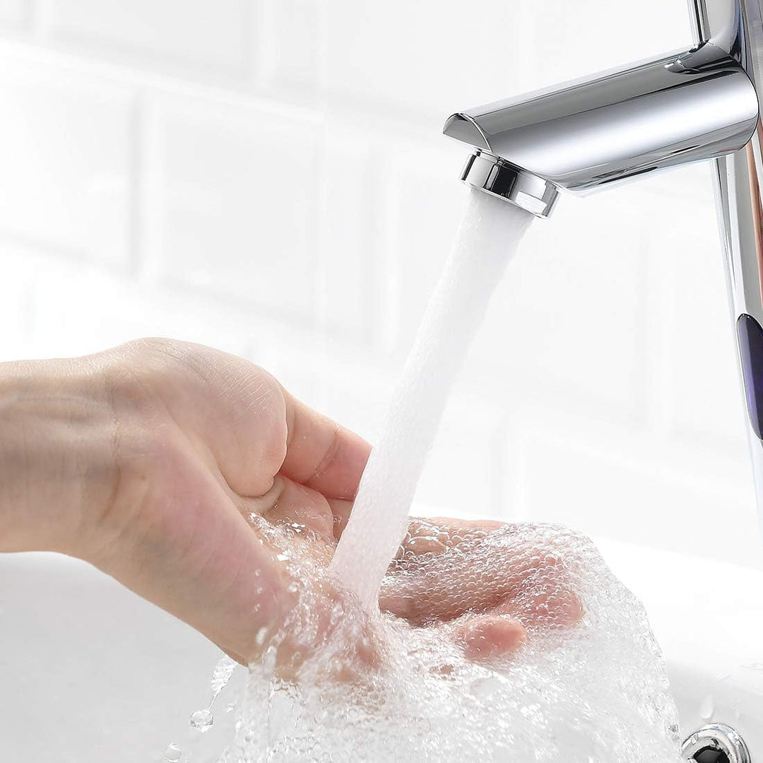 AIMADI Infrarot Sensor Wasserhahn Automatisch Mischbatterie Induktion Badarmatur Waschtisharmatur Ba