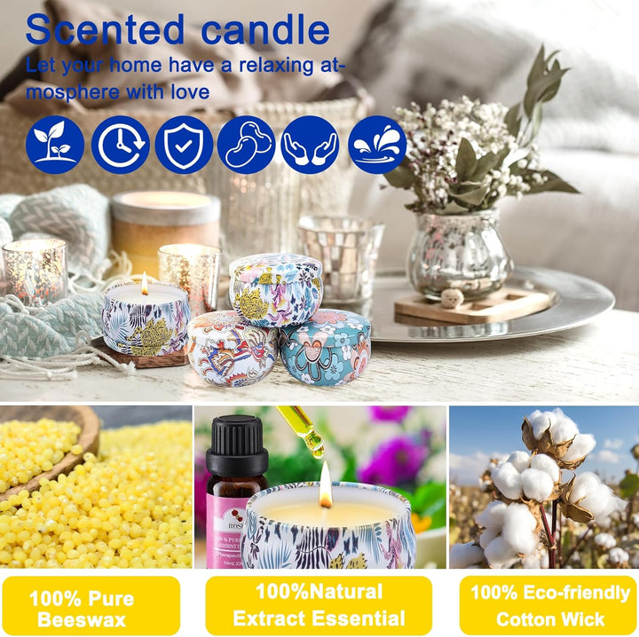 UCAMP Kerzen Selber Machen Set,DIY Kerzenherstellung Kit,Einschliesslich Kerzen Giessen Set,Dochte A