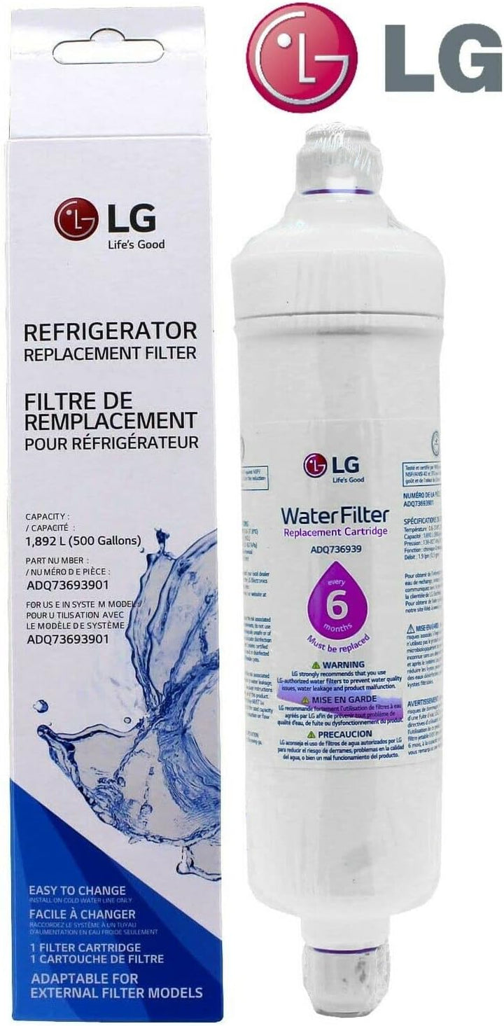 LG ADQ73693901 Ersatz-Kühlschrank-Wasserfilter-Kartusche für Kühlschrank (1 Stück), 1