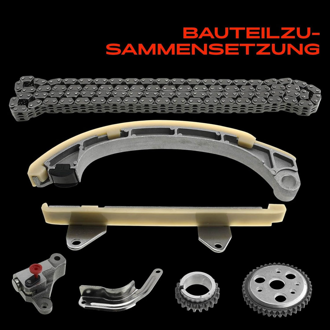 Frankberg Steuerkettensatz Kompatibel mit Copen Extol Materia S-i-r-i-o-n T-e-r-i-o-s YRV Yaris 1.3L