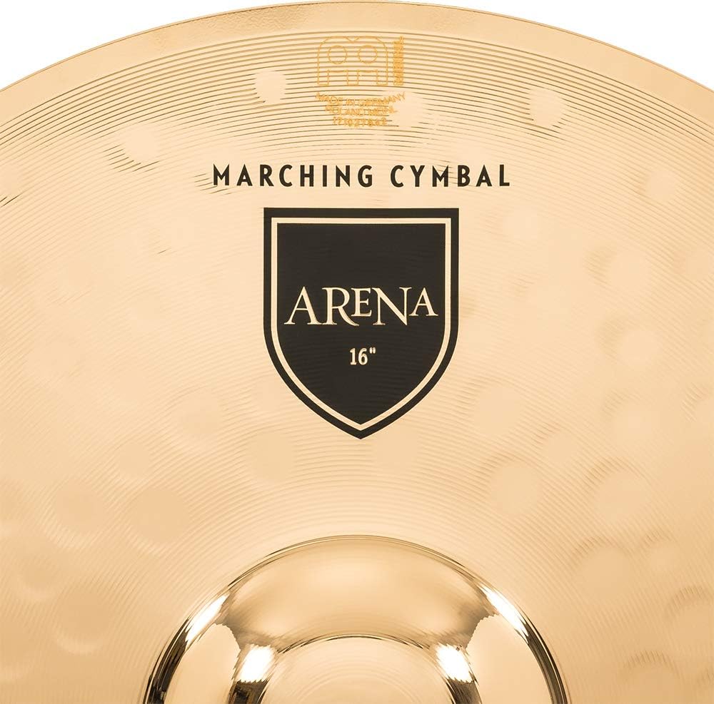 MEINL Cymbals Marching Arena - 16" (MA-AR-16) Marsch-Becken Paar mit Riemen, Marsch-Becken Paar mit