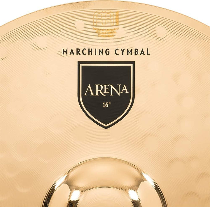 MEINL Cymbals Marching Arena - 16" (MA-AR-16) Marsch-Becken Paar mit Riemen, Marsch-Becken Paar mit
