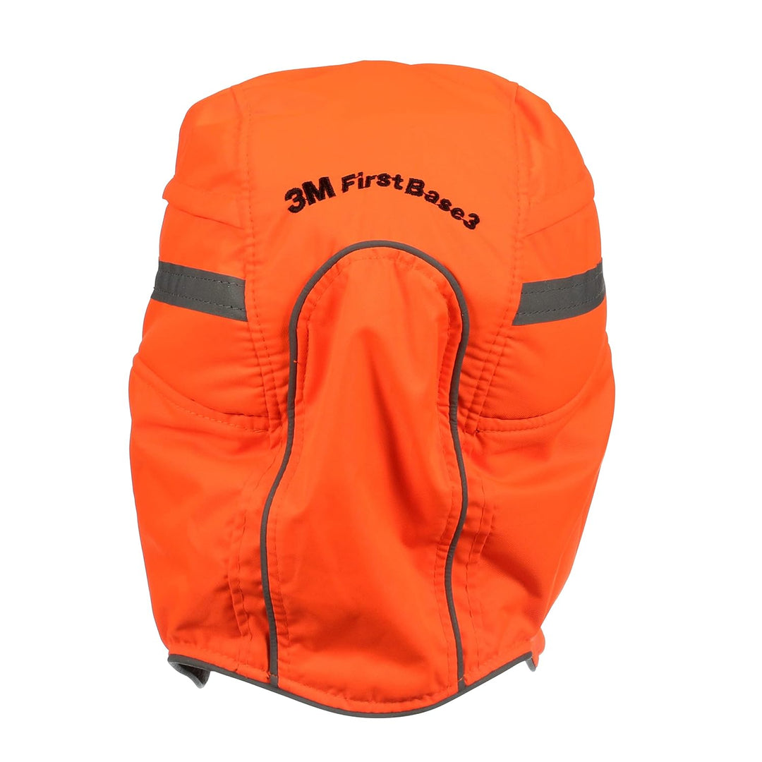 3M™ First Base™ 3 Anstosskappe 2021218, Winter, fluoreszierende Warnfarbe, Orange, verkürzter Schirm