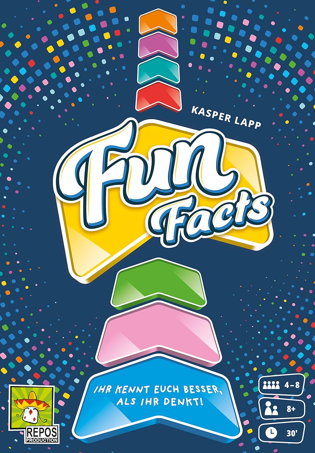 Repos Production, Fun Facts, Partyspiel, Kartenspiel, 4-8 Spieler, Ab 8+ Jahren, 30 Minuten, Deutsch