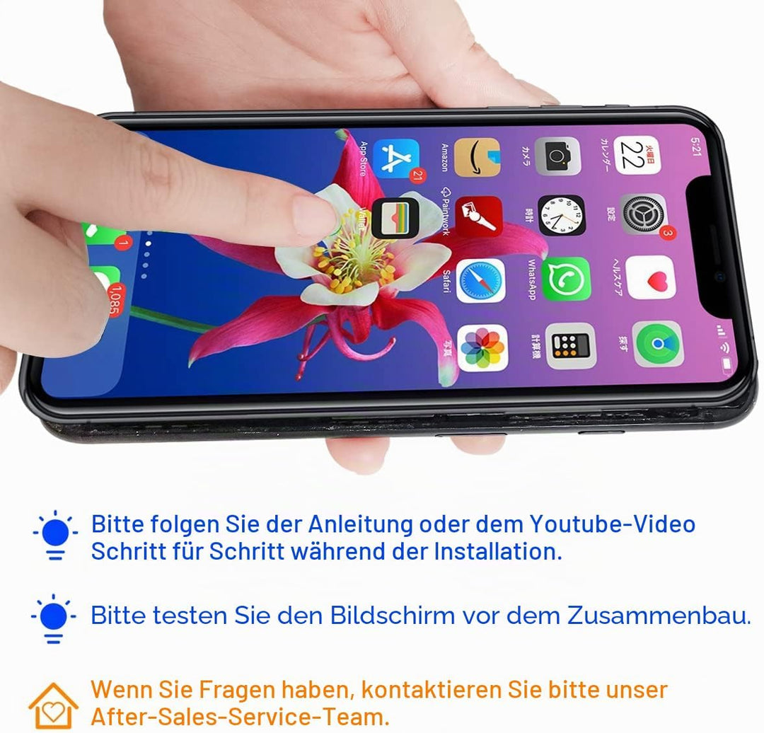 GOLDWANGWANG Display für iPhone XR LCD Bildschirm Ersatz 6,1 Zoll Touch Screen Digitizer Full Assemb