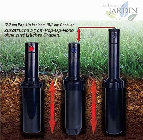 Suinga 5 x T5T RS Turbinensprenger, Reichweite 7,6 bis 15,2 m, Gewinde 3/4 Zoll, einstellbarer Winke