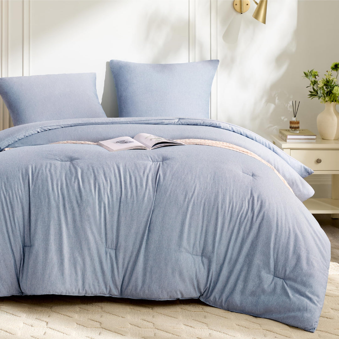 BEDSURE Bettdecke Ohne Bezug 135x200 - Bettdecke 135x200 mit Kissenbezug 80x80 cm - Kationische 2-te