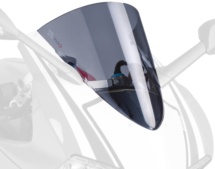 Puig 5990F Kuppel Racing Ducati 1199 Panigale 12-14, Transparent/Dunkelgrau Rauch Stärk getönt, Stär