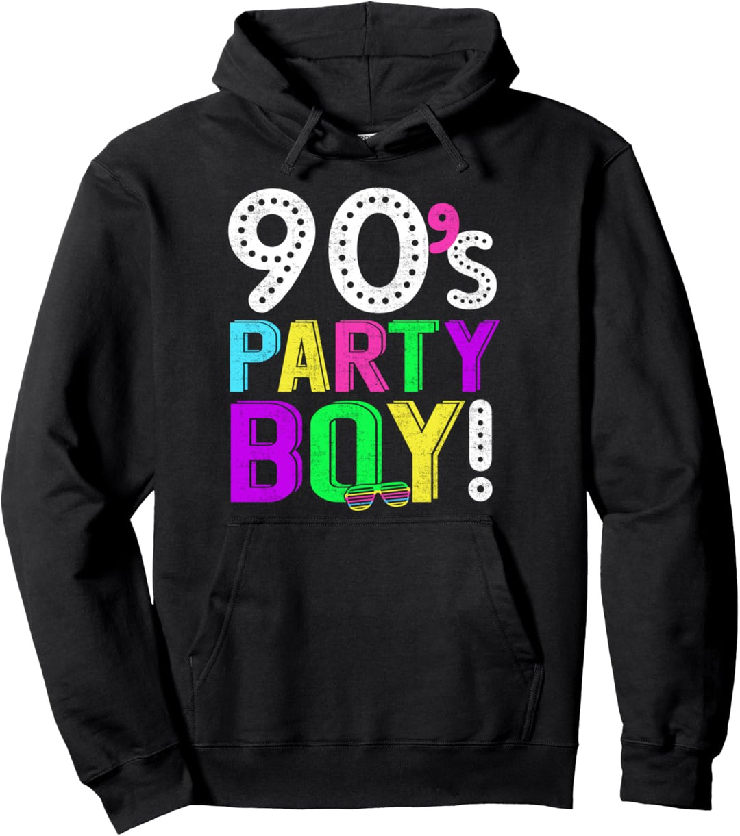 90ger 90er Motto Retro Party Boy Outfit Pullover Hoodie