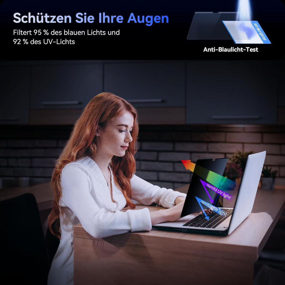 Magnetischer Laptop Sichtschutz für 14 Zoll Seitenverhältnis 16:10 Computer Bildschirm, 14" Abnehmba