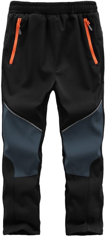 Zzkouine Kinder Softshellhose Schneehose Skihose Warme Hosen Jungen Mädchen Winterhose Outdoorhose W