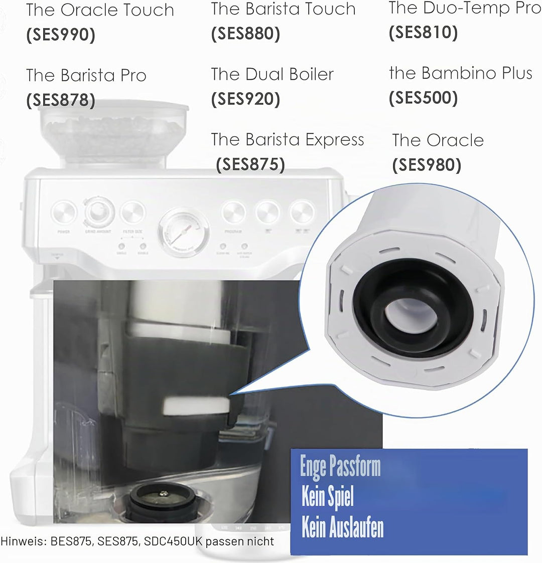 BES008 Sage Barista Express Wasserfilter 6 Stück, Kompatibel Mit Sage Wasserfilter Ersatz für SES008