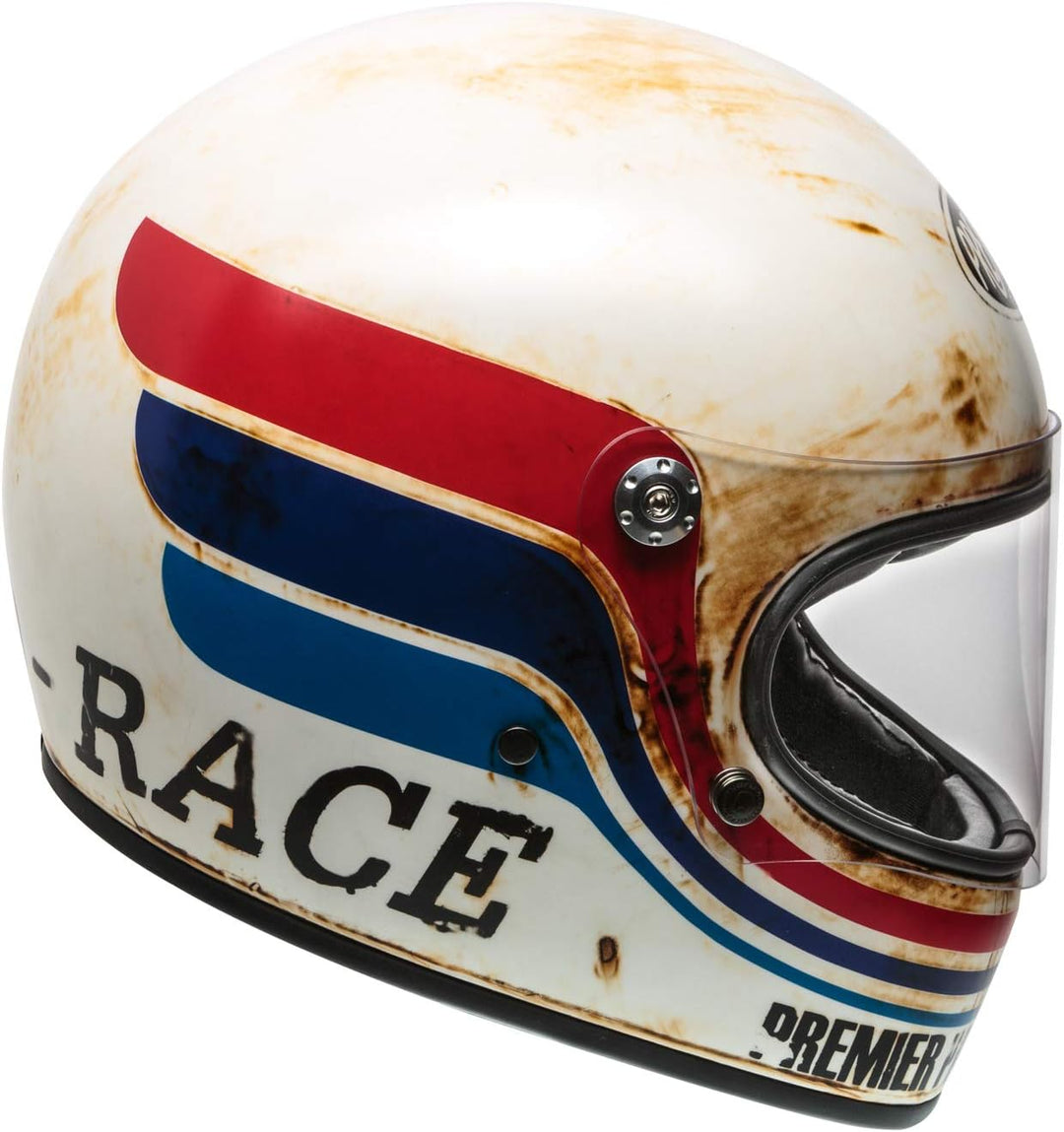 Premier Nc Unisex Motorcycle Helmet S WEISS / ROT / BLAU, S WEISS / ROT / BLAU