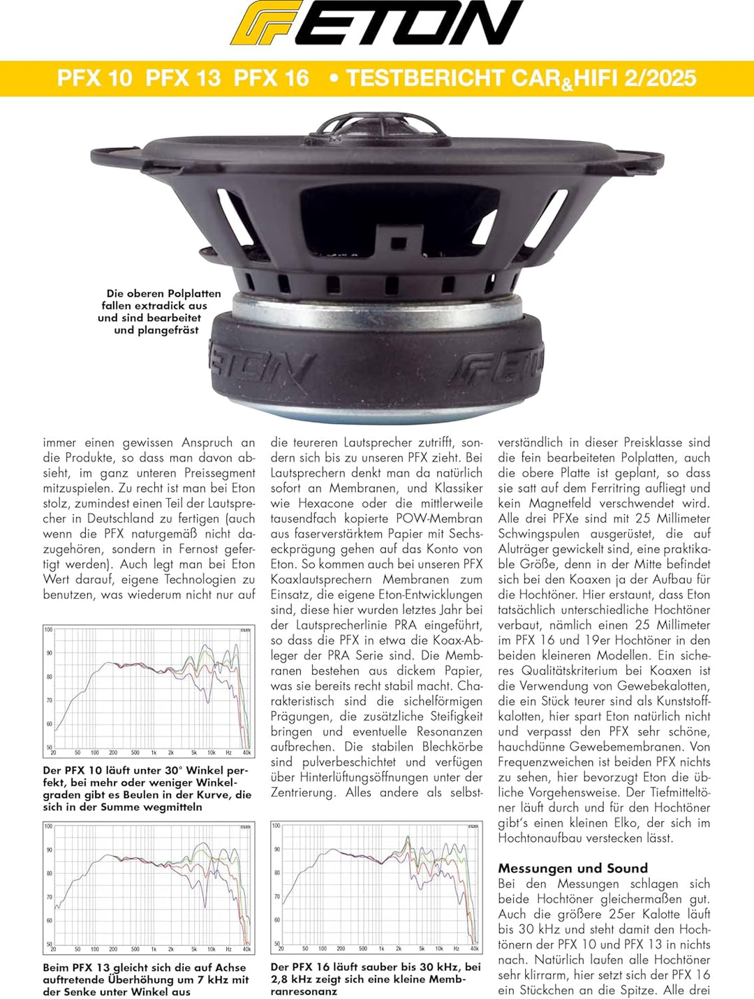 ETON PFX 10 – Klangstarkes 10 cm / 4“ Koaxial System, Auto Lautsprecher für Front oder Heck, Soundsy