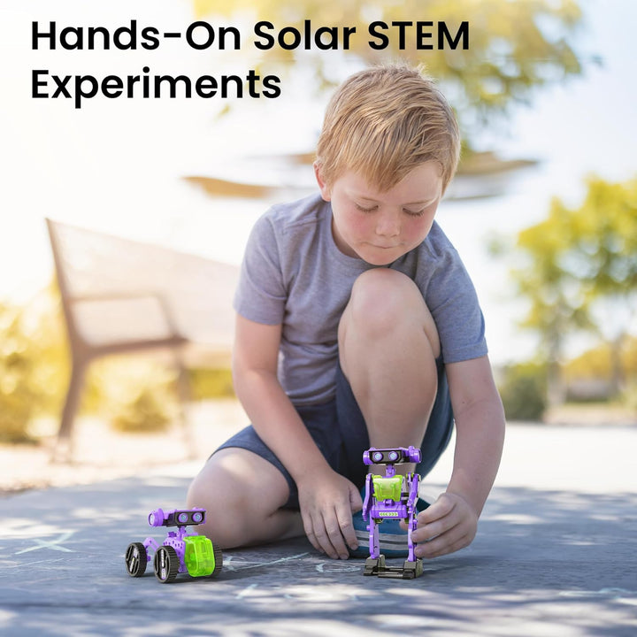Sillbird 15-in-1 Solar Roboter Spielzeug für Kinder, Solar und batteriebetriebener Motor mit Doppela