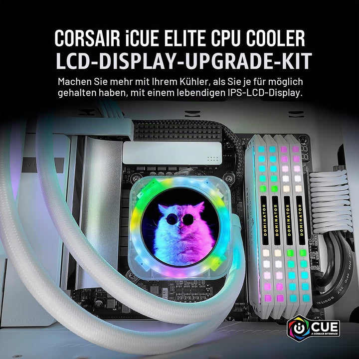 Corsair iCUE Elite CPU-Kühler LCD-Display Upgrade-Kit - IPS-LCD-Bildschirm mit anpassbarer Anzeige,