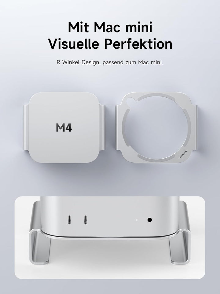 Hagibis Mac Mini M4 Ständer Aluminiumlegierung Halterung für Mac Mini M4/M4 Pro 2024 Belüftung Wärme