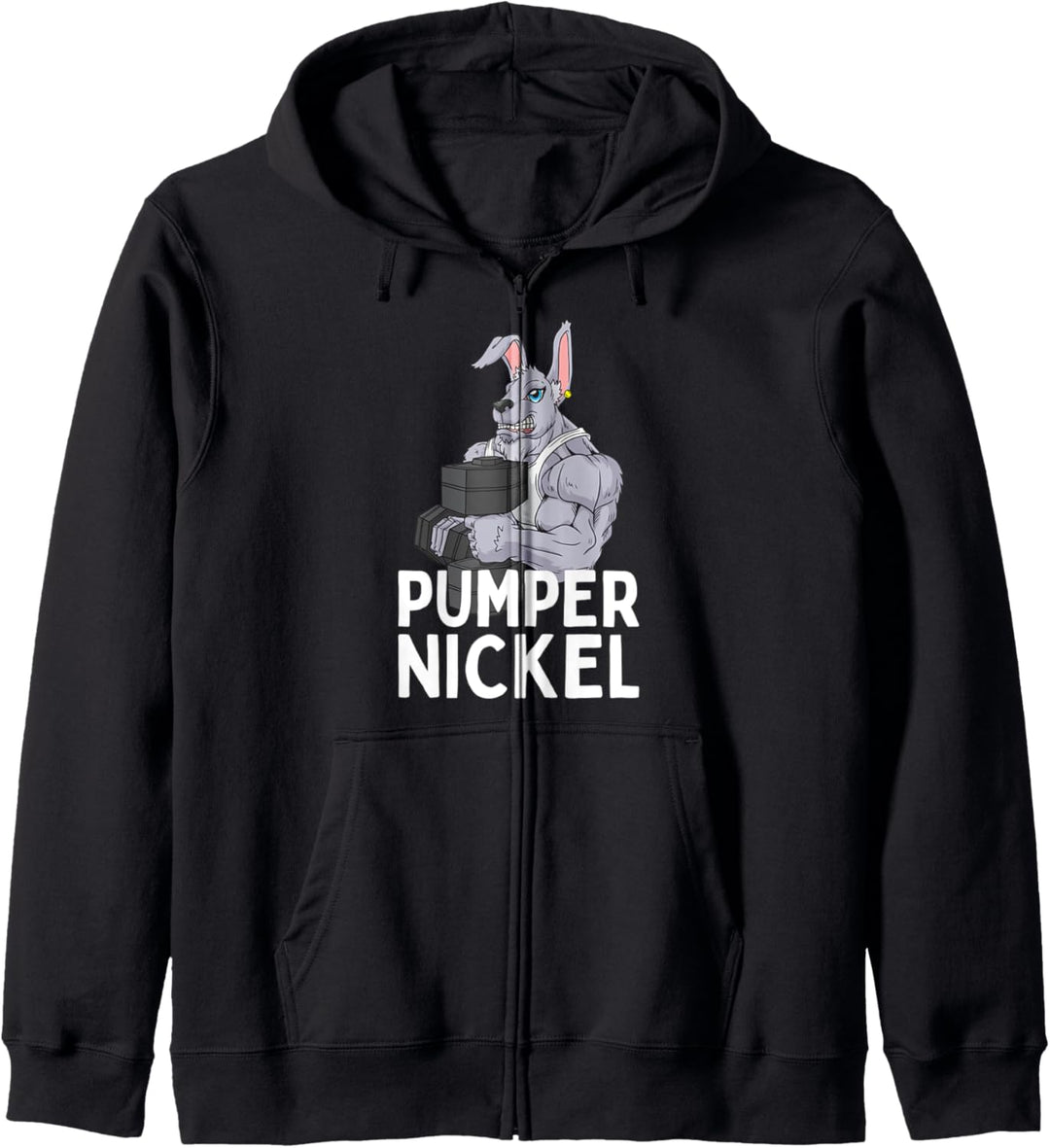 Lustiges Pumpernickel Workout Kaninchen Fitness Gym Kapuzenjacke