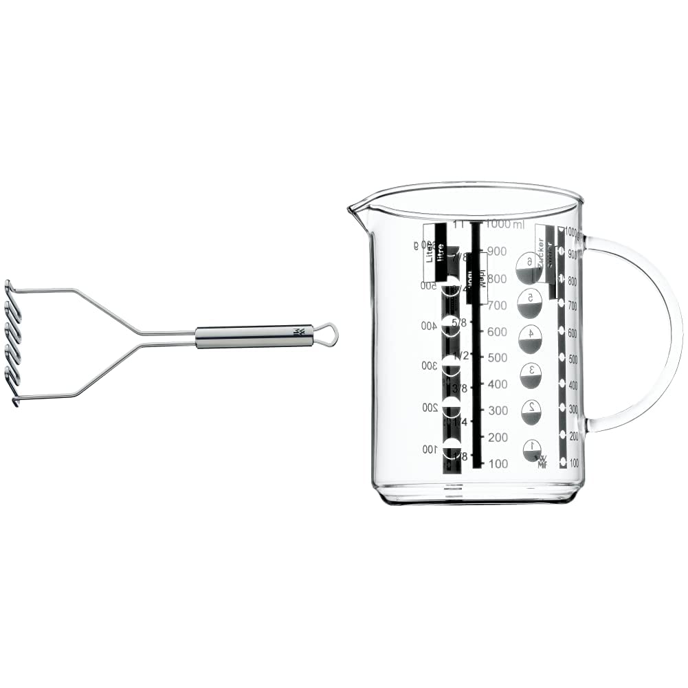 WMF Profi Plus Kartoffelstampfer 29 cm, Cromargan Edelstahl teilmattiert, spülmaschinengeeignet & Go