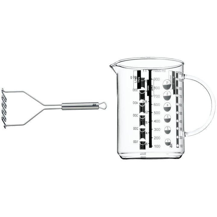 WMF Profi Plus Kartoffelstampfer 29 cm, Cromargan Edelstahl teilmattiert, spülmaschinengeeignet & Go