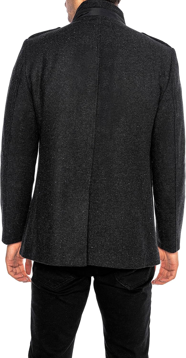 Redbridge Herren Jacke Mantel mit Stehkragen Elegant Schick Casual S Grau, S Grau