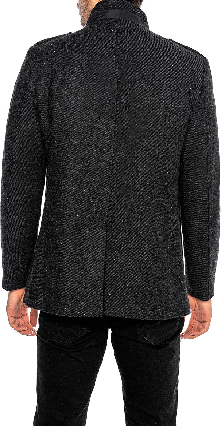 Redbridge Herren Jacke Mantel mit Stehkragen Elegant Schick Casual S Grau, S Grau