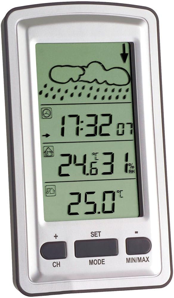 TFA Dostmann Axis Funk-Wetterstation, Wettervorhersage mit Symbolen, Anzeige der Innentemperatur/Luf