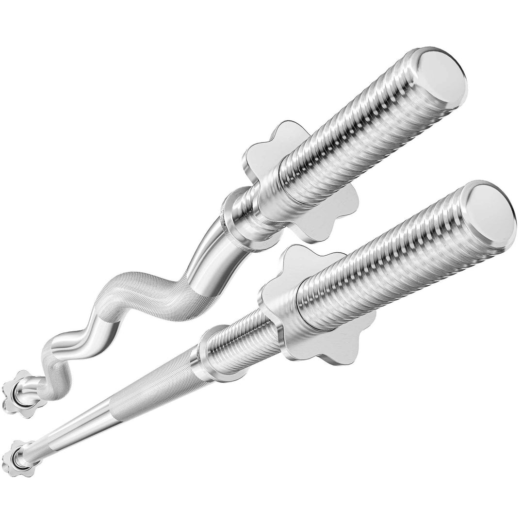 Hop-Sport Hantelstangenset mit Langhantelstange & SZ-Curlstange, 30mm Durchmesser, Hochwertiger verc