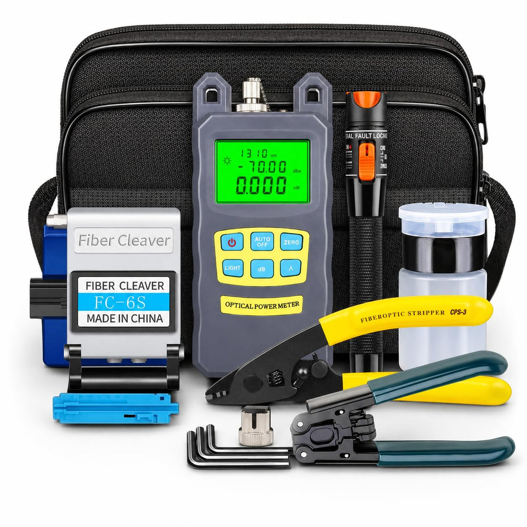 Glasfaser Werkzeug Set, 15 in 1 FTTH Tool kit FTTH Glasfaser Tool Kit Faseroptik FTTH Tool Kit Faser