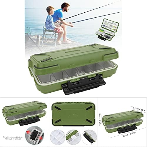 Wasserdichter Organizer für Angelgeräte mit Doppelseitigen Fächern für Köder, Haken und Zubehör. Dic