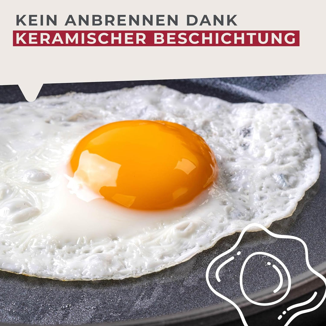 Fackelmann Bratpfanne Soft – Ø 20 cm aus geschmiedetem Aluminium, mit Greblon CK2 Ceramic Beschichtu