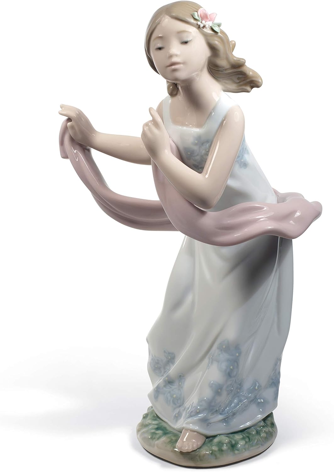 LLADRÓ Mädchen-Figur Angenehme Brise. Mädchen. Porzellan.
