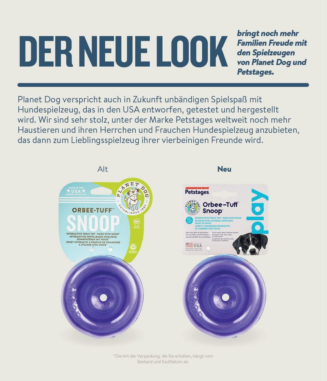 Planet Dog Orbee-Tuff Lil' Snoop - Interaktives Spielzeug für Hunde - Snackball - Lila - Klein