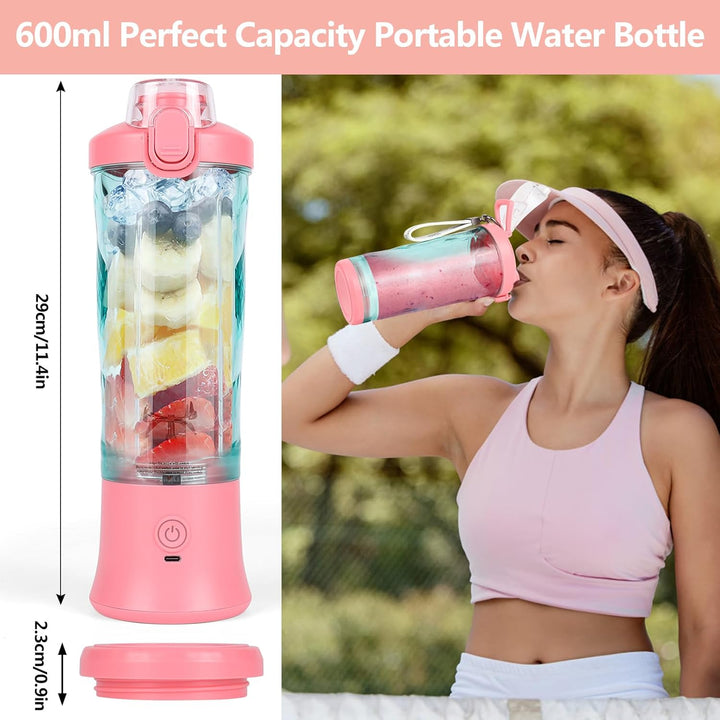 Dreamhigh® Mixer Smoothie Maker, 600ml Tragbarer Mixer für Smoothies und Shakes mit 6 Klingen, 4000m