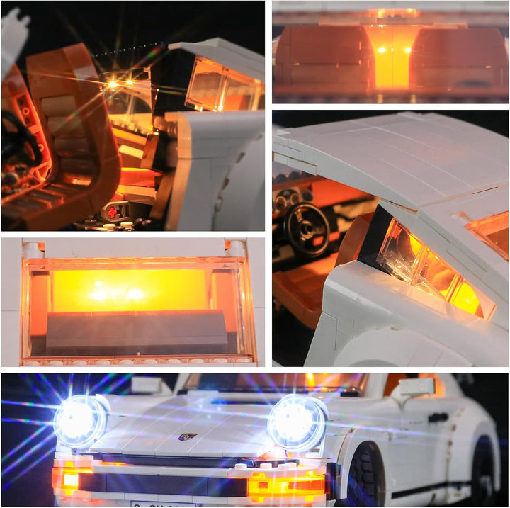 YEABRICKS LED Licht für Lego-10295 Creator Expert Porsche 911 Bausteine Modell (Lego Set Nicht entha