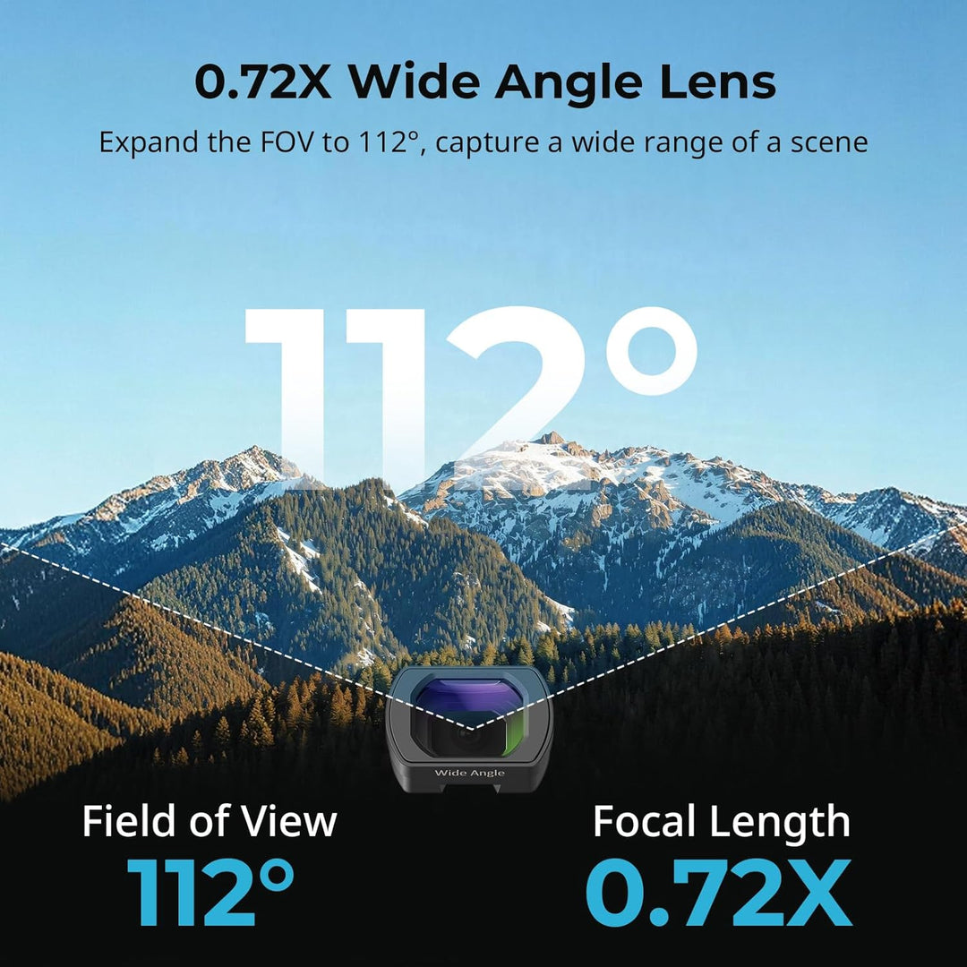 SMALLRIG Magnetisches Weitwinkelobjektiv- & ND- & CPL- & Effektfilter-Set für DJI Osmo Pocket 4/3, 4