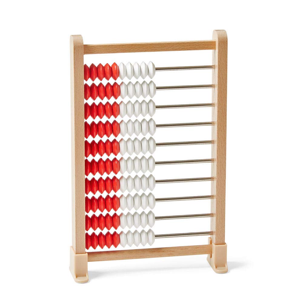 Learning Resources Mini-Rechenrahmen mit 100 Perlen, (Set mit 4 Stück), Mathematik-Abakus für Kinder