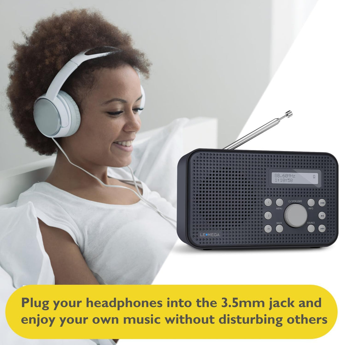 LEMEGA MP2 Portable DAB Radio (Dunkelgrau, MP2) MP2 Dunkelgrau, MP2 Dunkelgrau